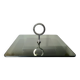 Modernist revolving serving tray, in smoked glass and silver-plated metal, 70.