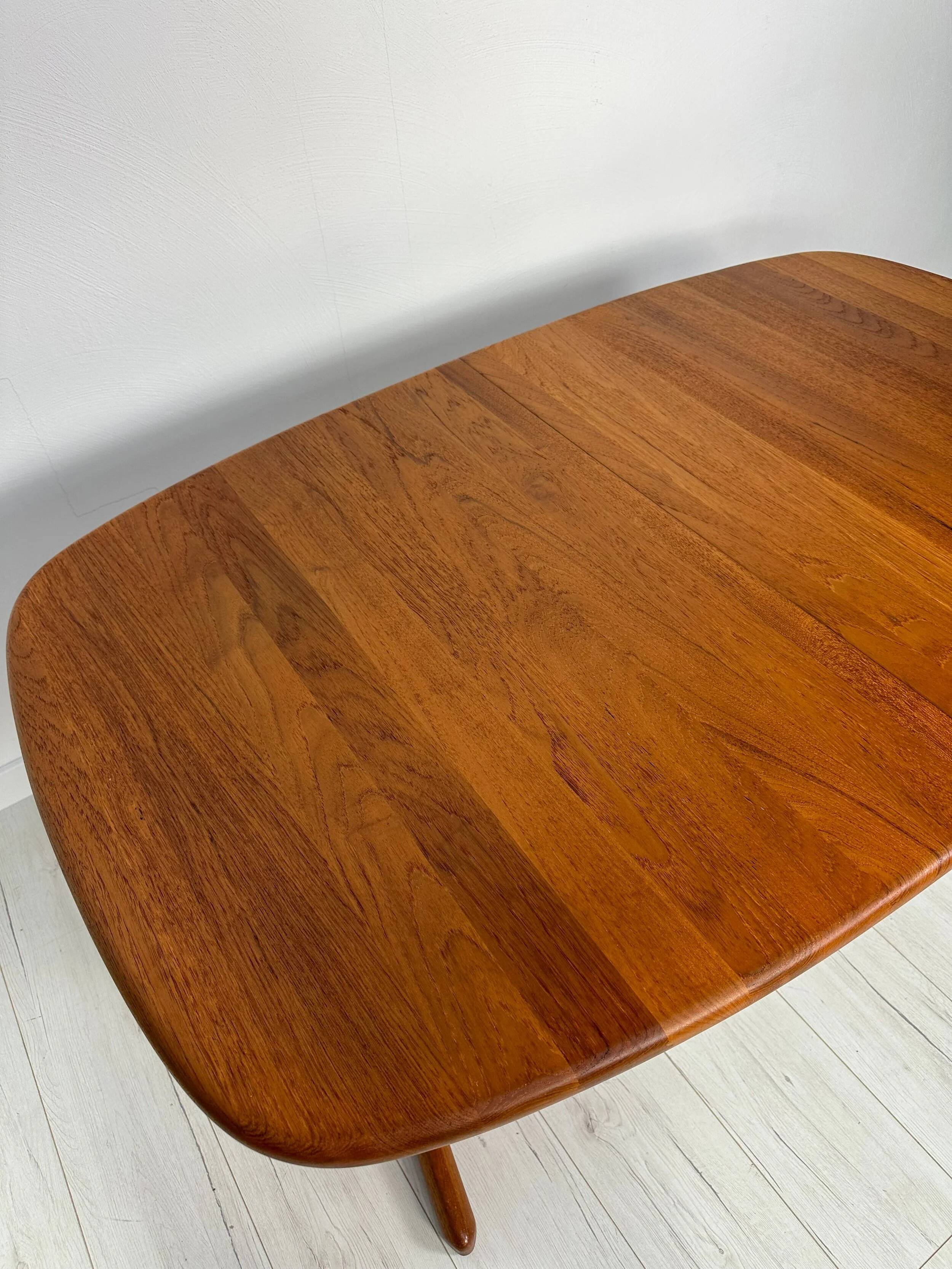 Table de salle à manger extensible en teck Juul Kristensen, design danois vintage des années 1970