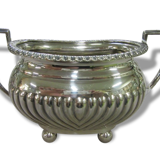 Sugar Bowl in silver metal