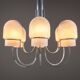 Angelo Gaetano Sciolari chandelier with six misty glass shades