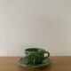 Cabbage coffee cup + saucer, Portugal