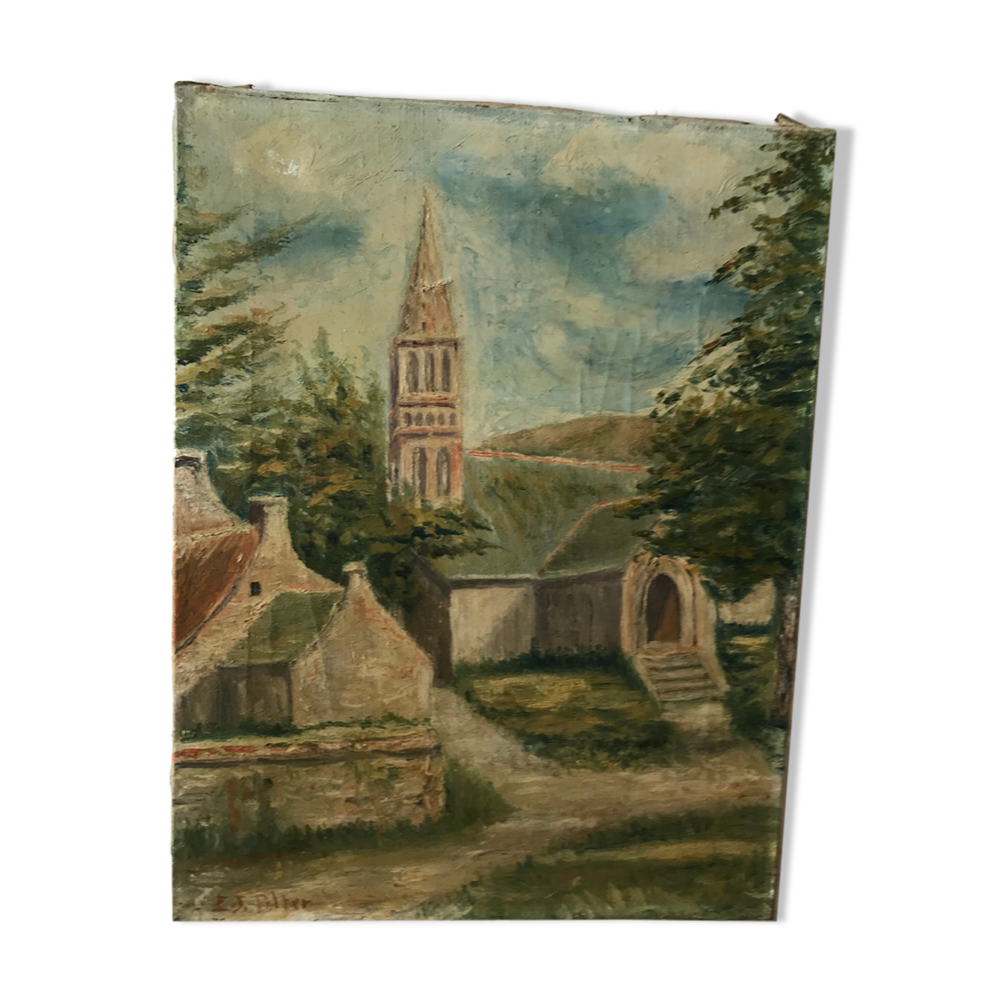 Oil on canvas landscape