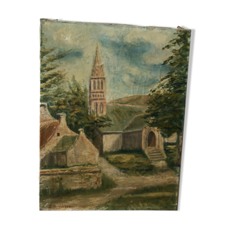 Oil on canvas landscape