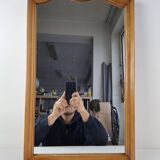 Mid-Century Walnut Mirror from 1960s Czechoslovakia, Organic Curved Frame