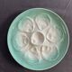 Niderviller sea-green earthenware oyster plates, set of 10 + dish