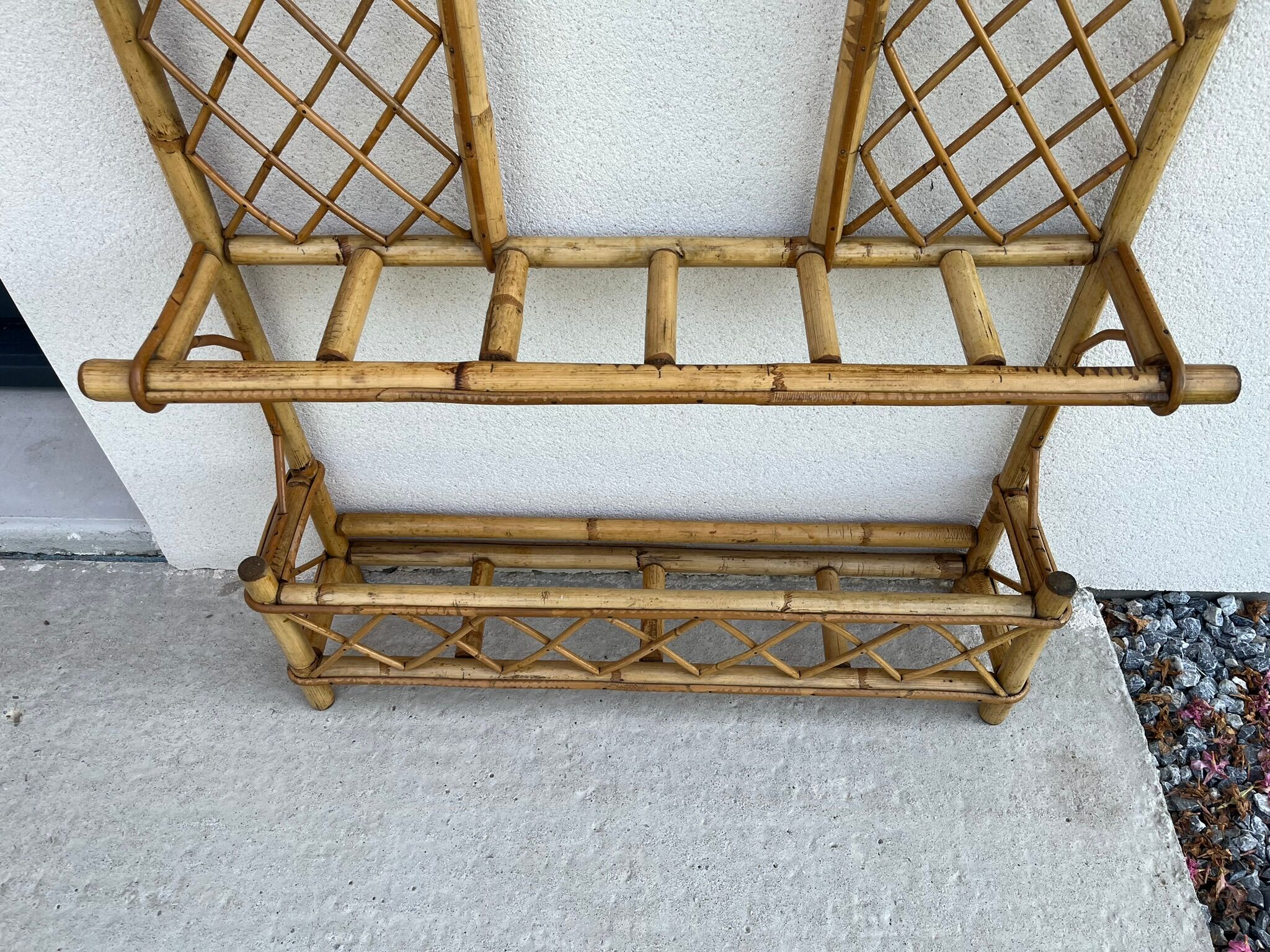 Porte manteau en rotin