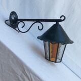 Iron exterior wall lamp