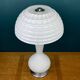 Large Mushroom Table Lamp in White Murano Glass, Italy, 1970s