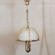 1970s goldenrod pendant with opaline glass
