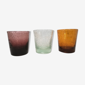 Suite of three glasses Biot