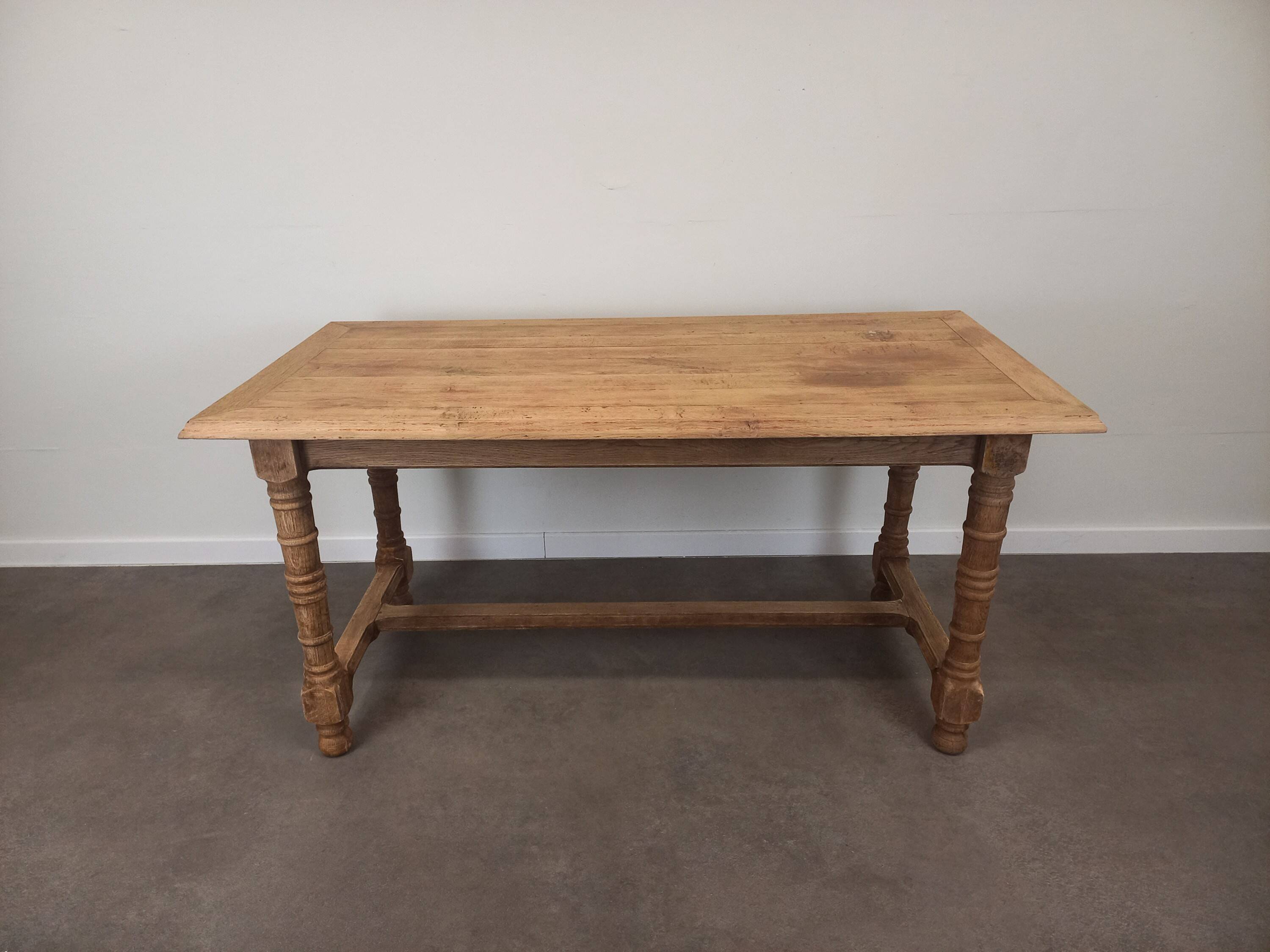 Oak farm table 158 cm