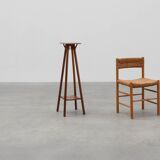 Art Deco tall oak wooden console or pedestal, France 1920s