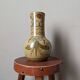 Handcrafted ceramic vase with floral decoration, Portuguese craftsmanship.
