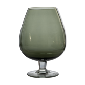 Smoked glass vase, cognac glass shape, c. 1970