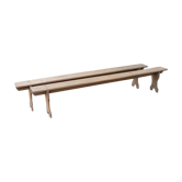 Paire de bancs de table de ferme