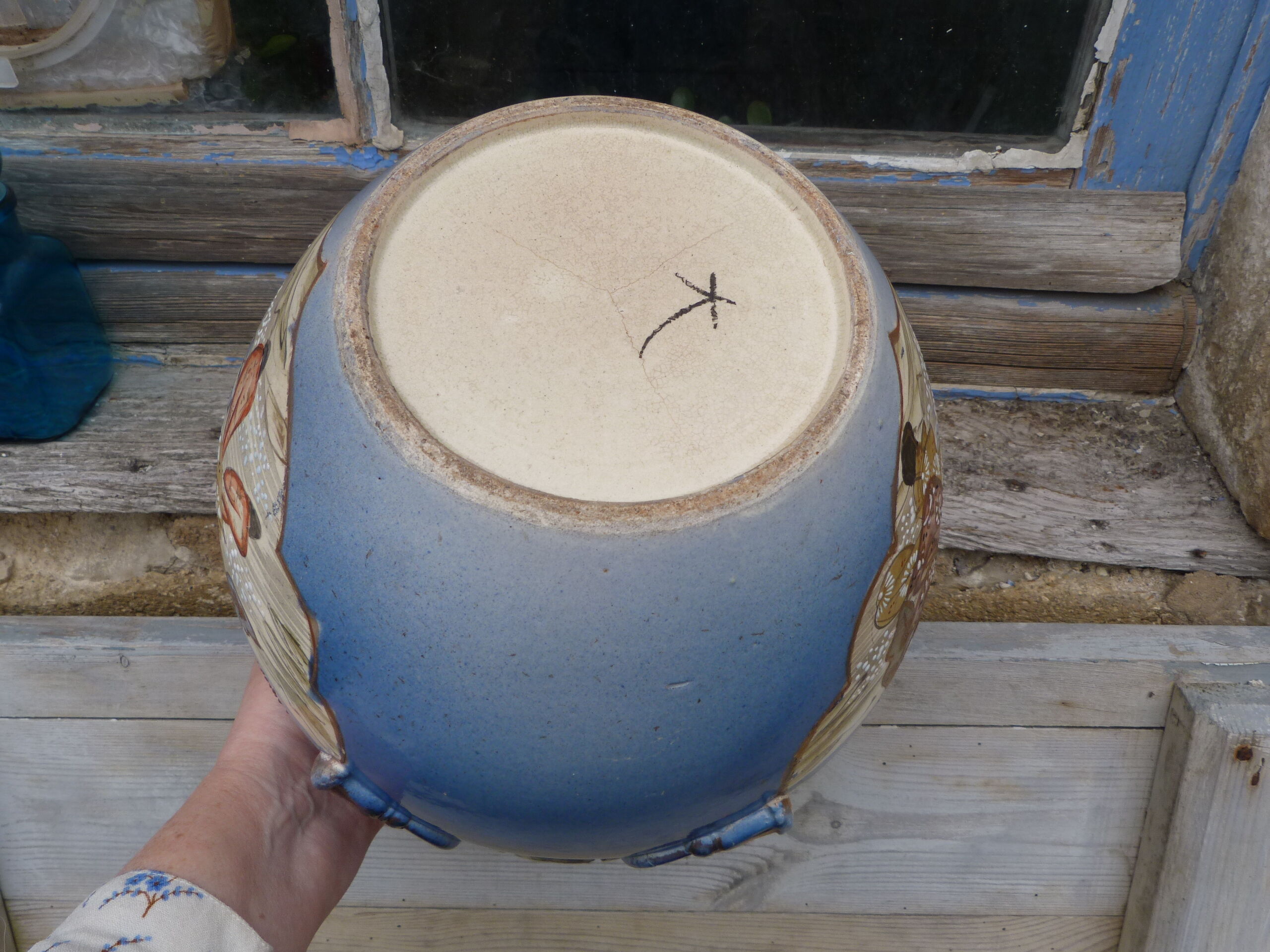 Japan vase satsuma enamelled pottery