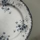 Superb antique plate Terre de Fer blue Emile Bourgeois Paris