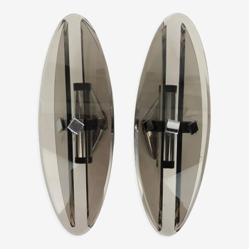 Pair of wall lamps from the 70, brand Veca