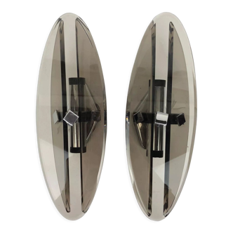 Pair of wall lamps from the 70, brand Veca