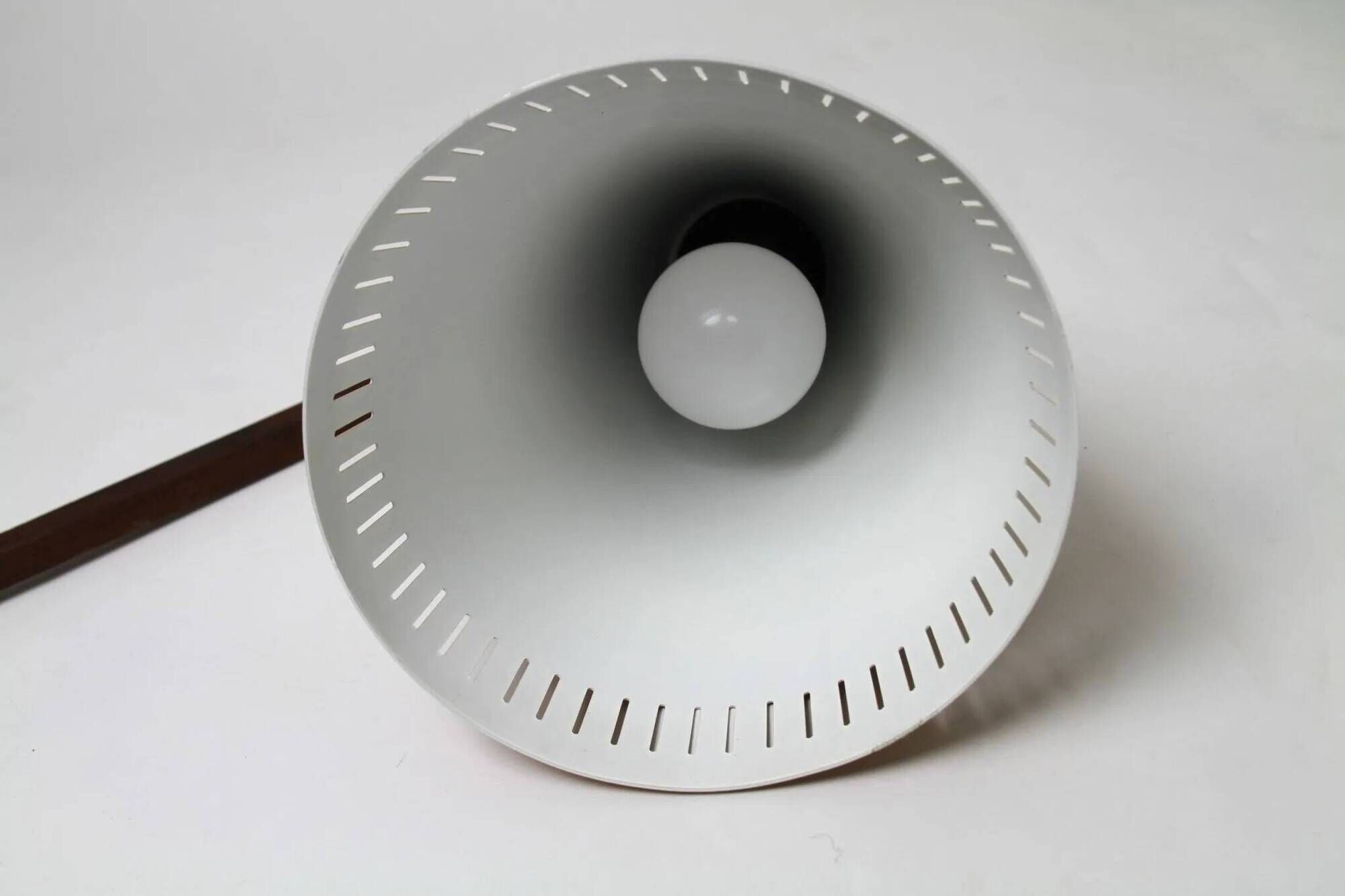 Uno & Östen Kristiansson for Luxus Vittsjö — Teak & Copper Wall Lamp, Sweden, 1960s