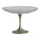 Bowl on a foot in worked glass and elegant metal