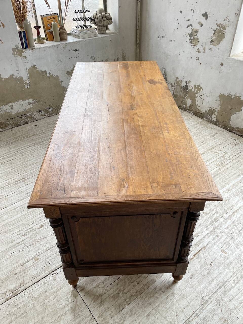 Comptoir en chêne drapier chêne 1900