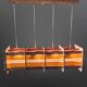 Handmade wooden and glass chandelier from the mid-century: Netherlands, 1960s.
