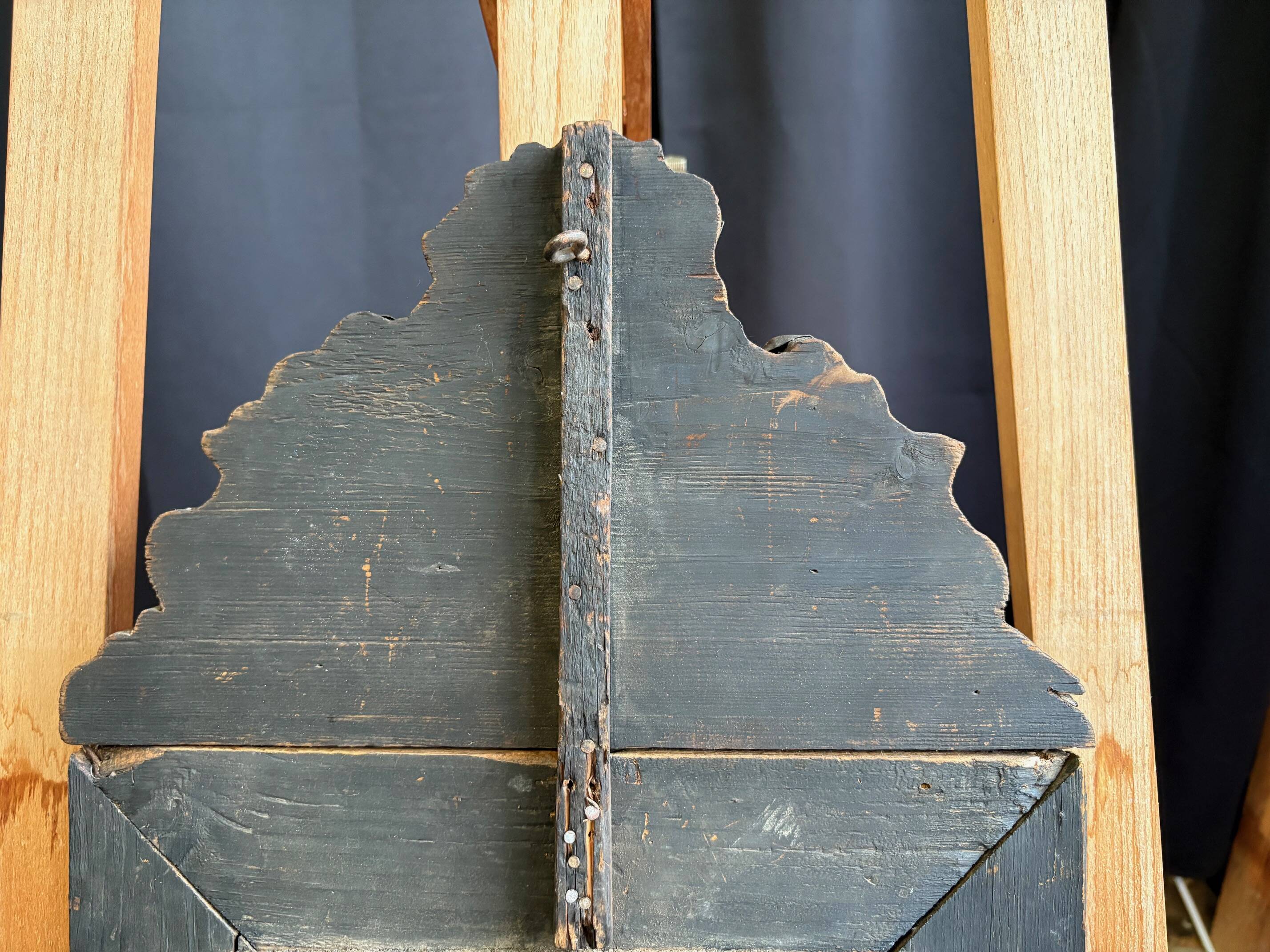 Napoleon III style mirror with gilt brass side panels