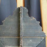 Napoleon III style mirror with gilt brass side panels