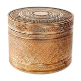 19th century brass round box