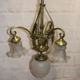 Ancien lustre en bronze style Louis XVI
