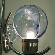Light Blue Murano Glass Mod "Membrana" Chandelier by Toni Zuccheri