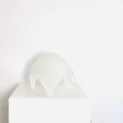 Frosted Glass 'Coque' Table Lamp By Elio Martinelli For Martinelli Luce, Italy, 1970S