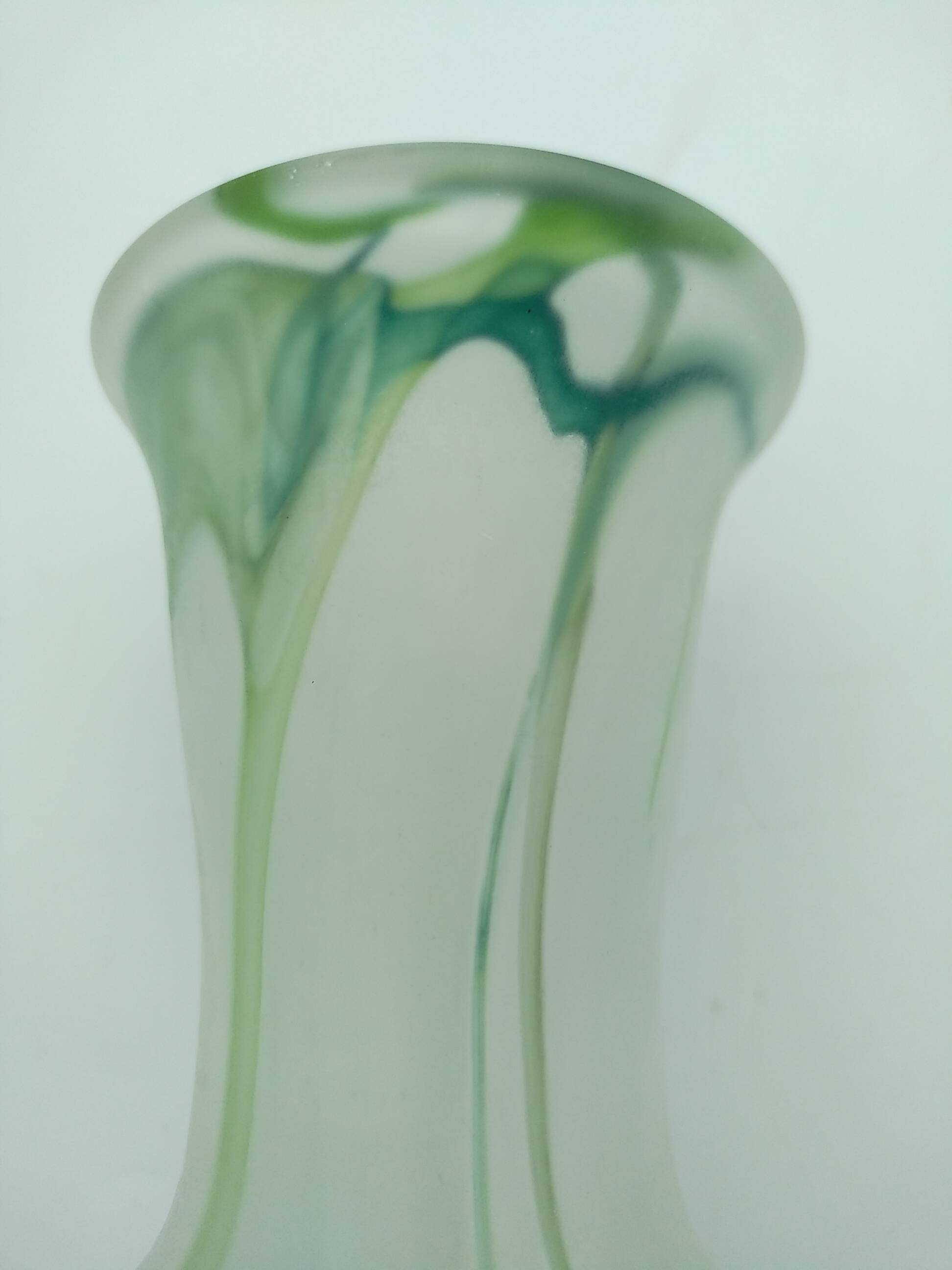 Glass paste vase. Signed JP Mateus 1996.