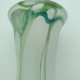 Glass paste vase. Signed JP Mateus 1996.