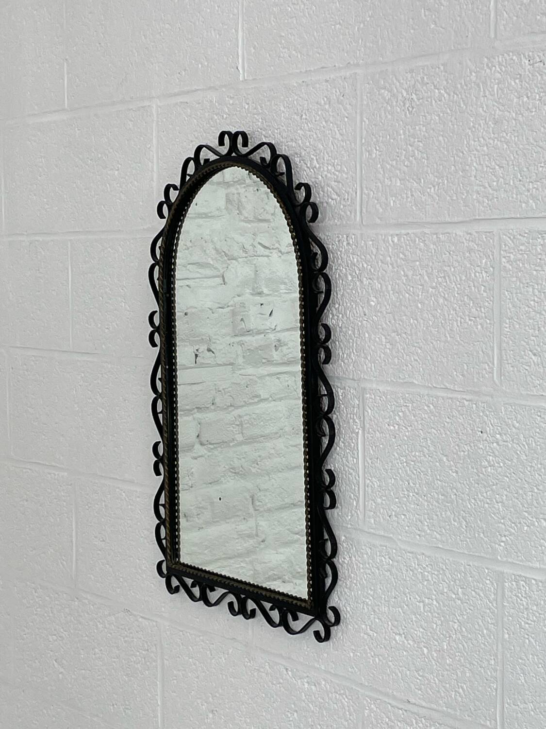 Vintage wrought iron mirror