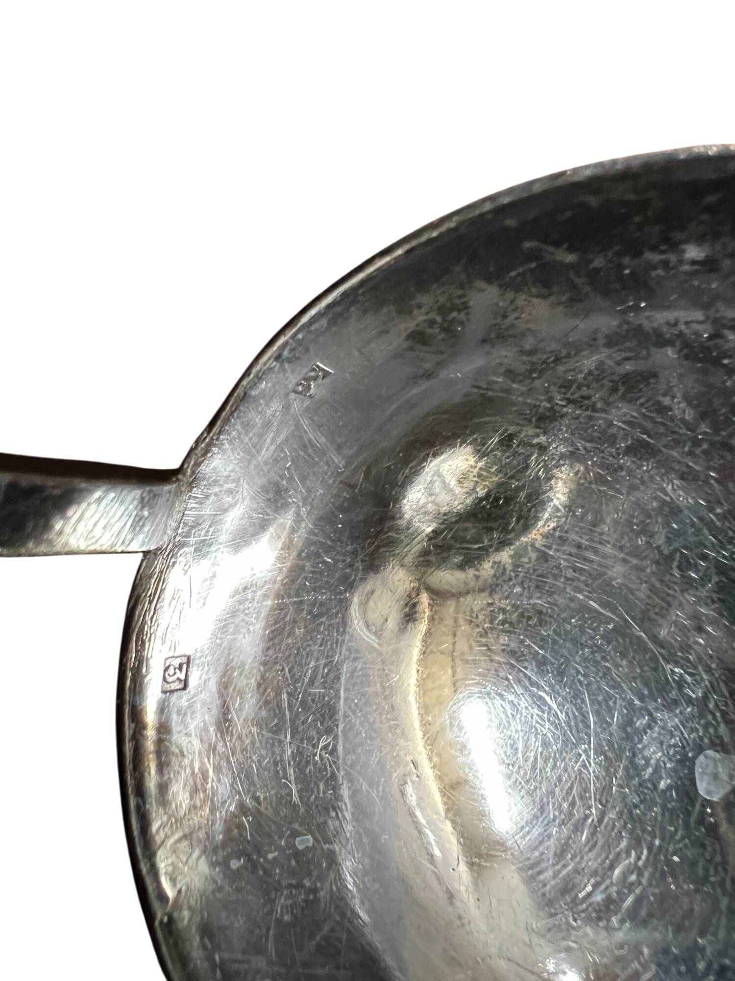 Silver metal ladle