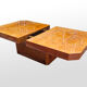 Elm burl coffee table, 1970s
