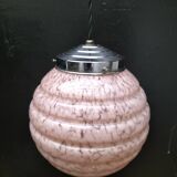 pink opaline pendant light