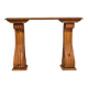 Old console in carved wood with scrolls