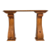 Old console in carved wood with scrolls