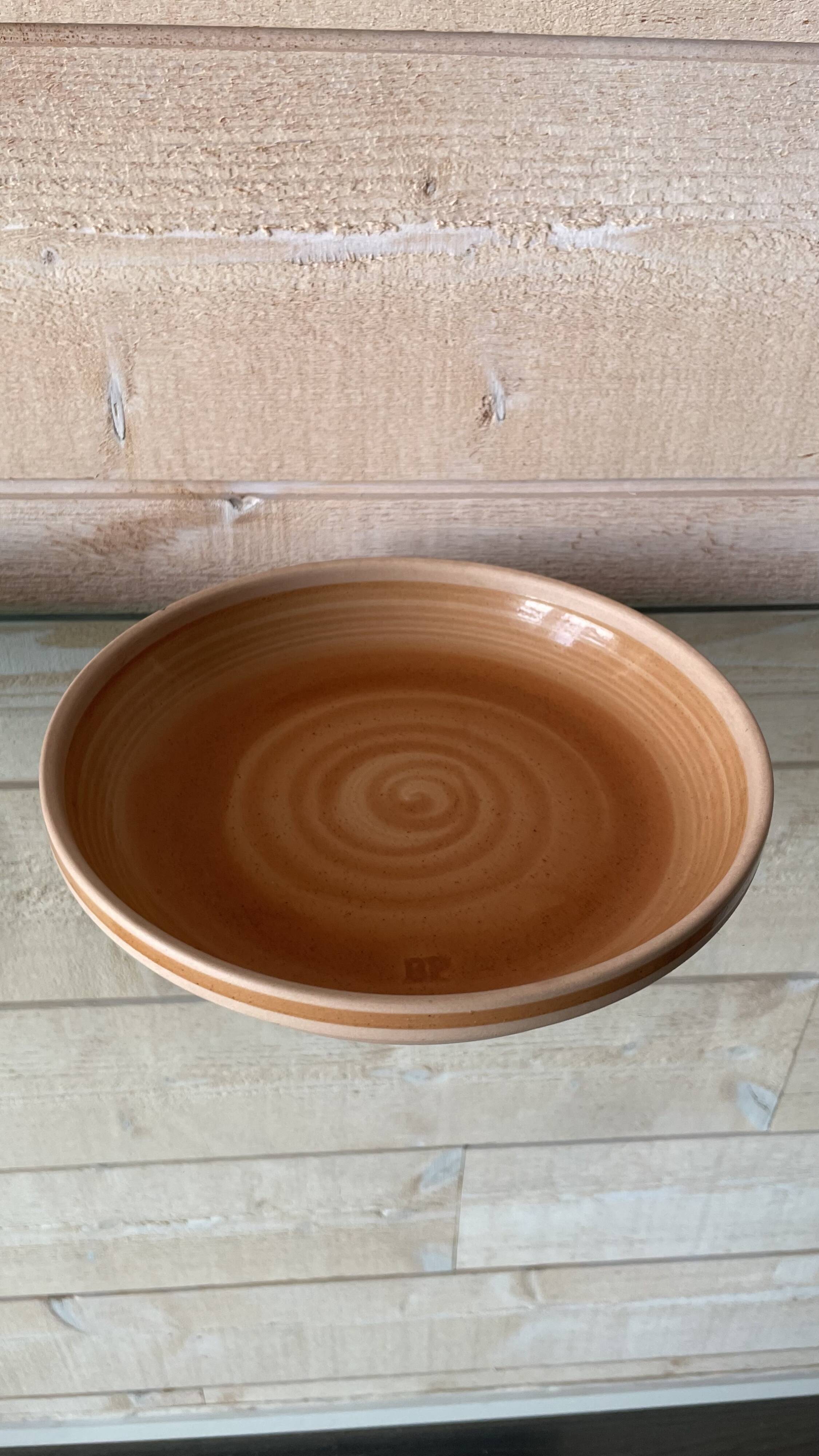 Set of 2 Sarreguemines stoneware soup plates