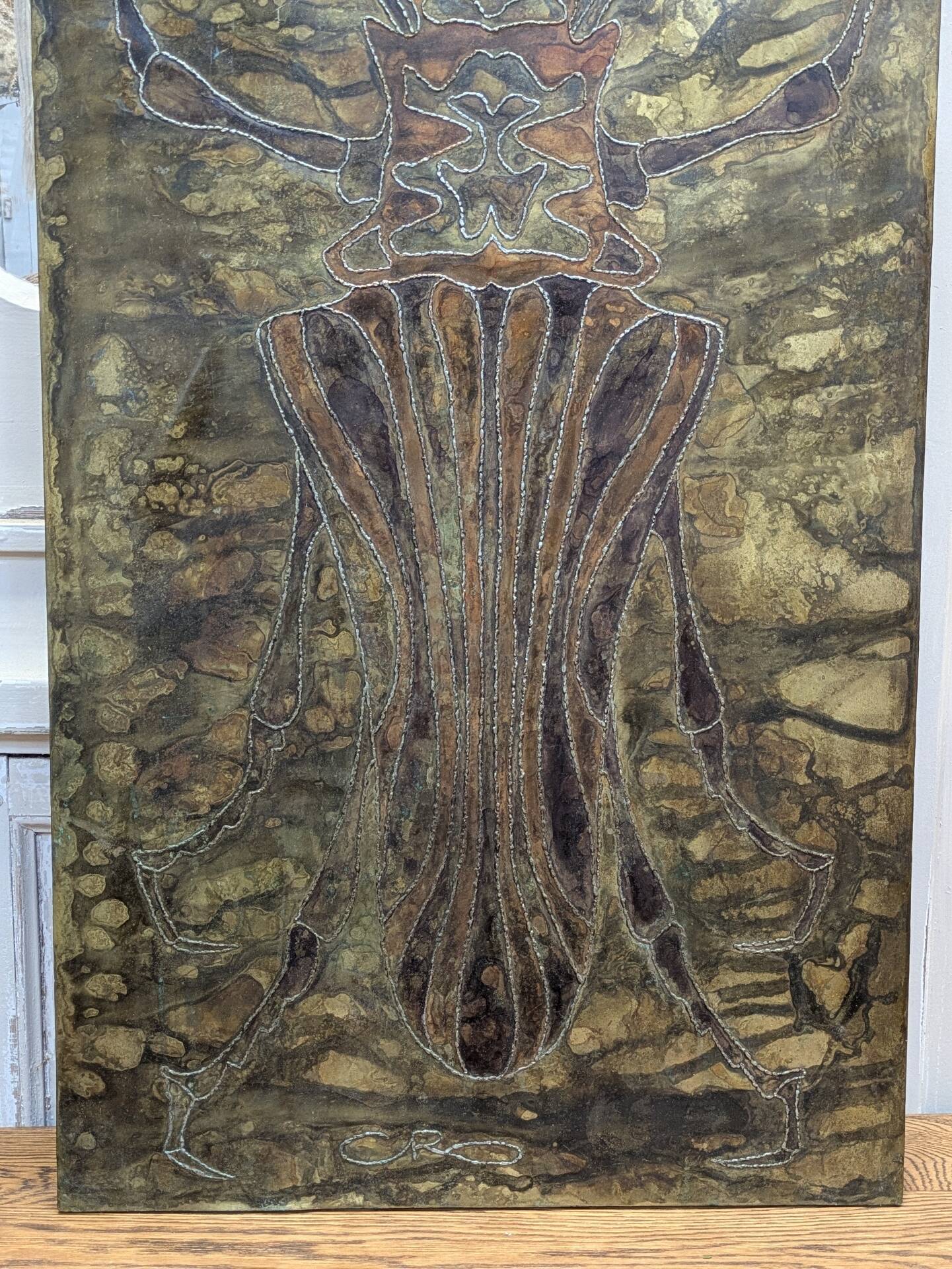 Large brutalist wall panel