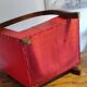 Fauteuil art deco skaï rouge