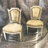 Paire de chaises de style Louis XVI, XIXe siècle