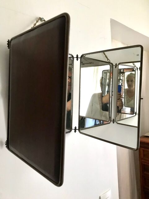 Barber's mirror 3 pans 1900 76x30cm