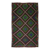 Grand Kilim Turc Anatolien 196x326 cm Géométrique Vintage Tissé Main