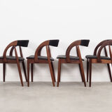 Lot de 4 chaises en teck, design danois, années 1970, Danemark
