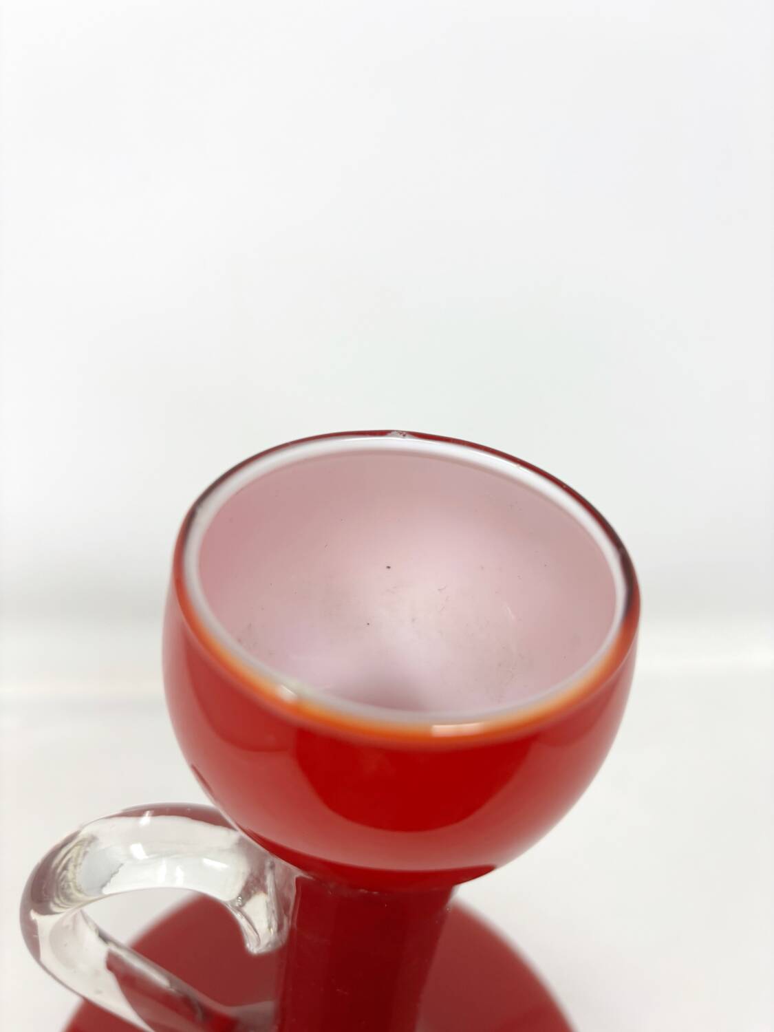 Vase rouge grenat en opaline Empoli