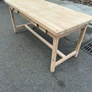 Renovated farmhouse dining table in solid wood 160cm XXth century